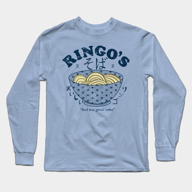 Ringo’s Soba Blue Eye Samurai Long Sleeve T-Shirt by MorvernDesigns